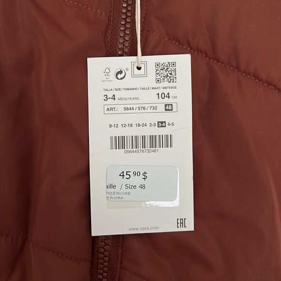 Zara toddler teddy bear fleece lined jacket - Picture 2 of 4